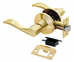 Дверная ручка с защелкой Rucetti HK-03 SG золото матовое