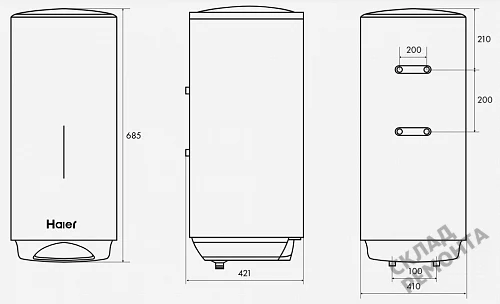 Фото Водонагреватель накопительный Haier ES50V-VH3, 50 л – купить в Красноярске: цена, описание, фото. Интернет-магазин 5