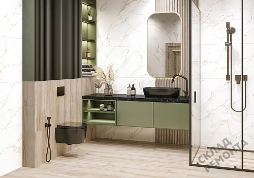 Фото Керамогранит лаппатированный Alma Ceramica Невада GFU60120NVD00L белый 1200*600*8,5 – купить в Красноярске: цена, описание, фото. Интернет-магазин 2