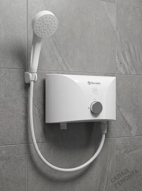 Фото Водонагреватель проточный Thermex Vetro 5500 shower – купить в Красноярске: цена, описание, фото. Интернет-магазин 1