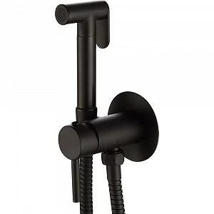Смеситель с гигиеническим душем Frap F7505-6 однорычажный черный