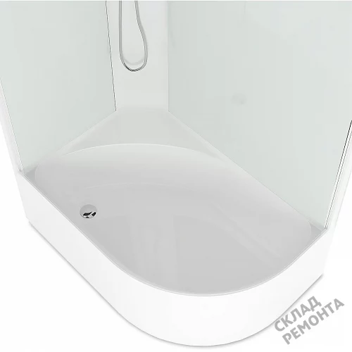 Фото Душевая кабина Domani-SPA Delight Slim 128 highL satin (DS01DS128LHWM00) высокий поддон асимметричная 120*80 купить в Красноярске: цена, описание, фото. Интернет-магазин 3