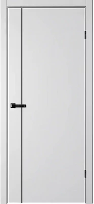 Дверь FlyDoors Аура Ф FN33 (АБС-кромка черн. х 4 ст.) серебристый, эмалит, без стекла