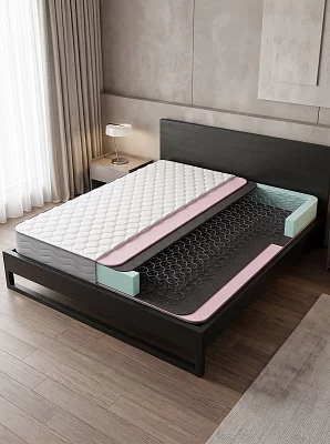 Матрас с зависимым пружинным блоком EcoSleep Silver One (чехол трикотаж искусст.)