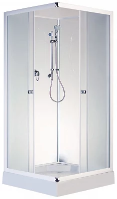 Душевая кабина Aquapulse 8504B fabric (без крыши) низкий поддон квадратная 90*90