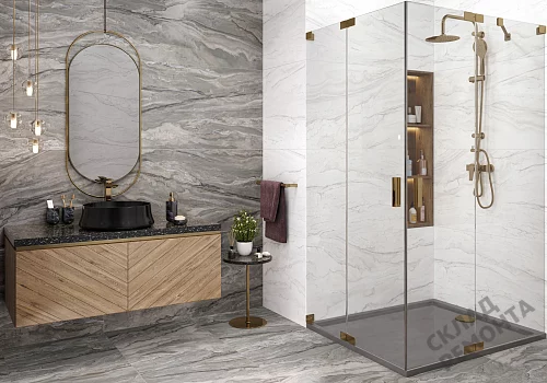 Фото Керамогранит лаппатированный Alma Ceramica Аркадия GFU04ARC70L серый 600*600*9 – купить в Красноярске: цена, описание, фото. Интернет-магазин 3