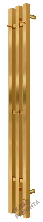 Фото Полотенцесушитель электрический Terminus Трэ 1200*150 I-образный брашированное золото купить в Красноярске: цена, описание, фото. Интернет-магазин 3