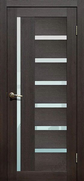 Фото Дверь FlyDoors Ла Стелла 217 дуб мокко, экошпон, матовое стекло – купить в Красноярске: цена, описание, фото. Интернет-магазин. 1