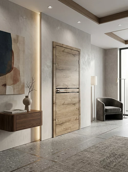 Фото Дверь FlyDoors Лофт LF03 (кромка с 4-х сторон) дуб пацифика, ПВХ, АБС-пластик – купить в Красноярске: цена, описание, фото. Интернет-магазин. 1