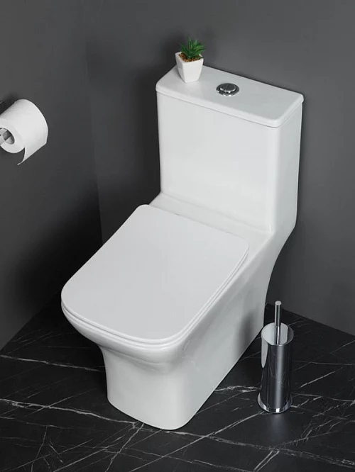 Фото Унитаз моноблок BelBagno Neon BB8617CPR-MN/SC безободковый купить в Красноярске: цена, описание, фото. Интернет-магазин 1