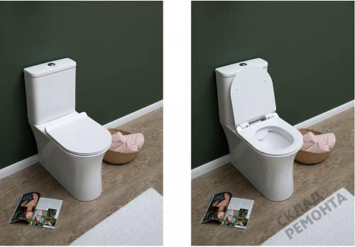 Фото Унитаз напольный Aquanet Roll-C 210764 безободковый купить в Красноярске: цена, описание, фото. Интернет-магазин 2