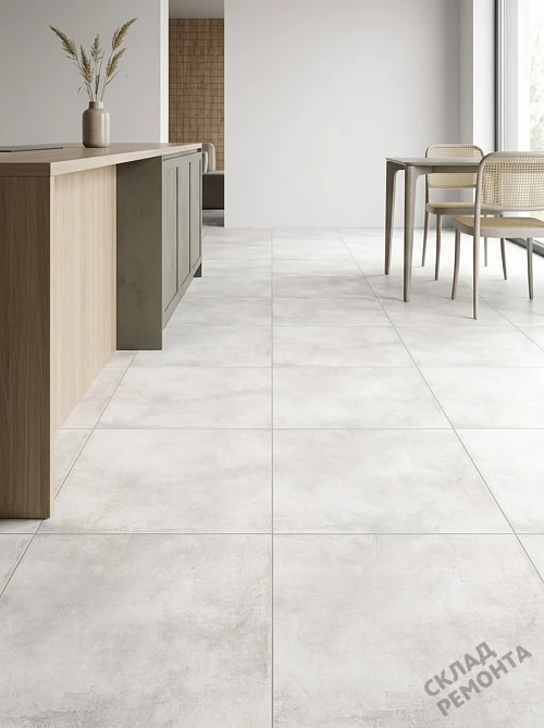 Фото Керамогранит матовый Alma Ceramica Тотем GFU6060TTM00R белый 600*600*9 – купить в Красноярске: цена, описание, фото. Интернет-магазин 1