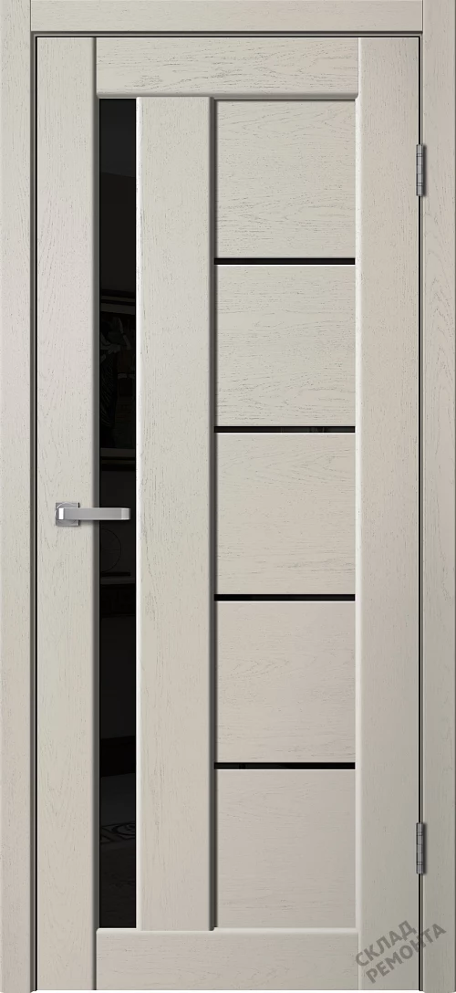 Фото Дверь FlyDoors Статус ST03 капучино софт, ПВХ, черное стекло – купить в Красноярске: цена, описание, фото. Интернет-магазин. 1