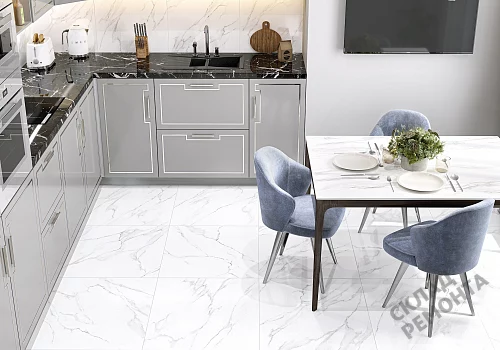 Фото Керамогранит лаппатированный Alma Ceramica Невада GFU6060NVD07L белый 600*600*9 – купить в Красноярске: цена, описание, фото. Интернет-магазин 5