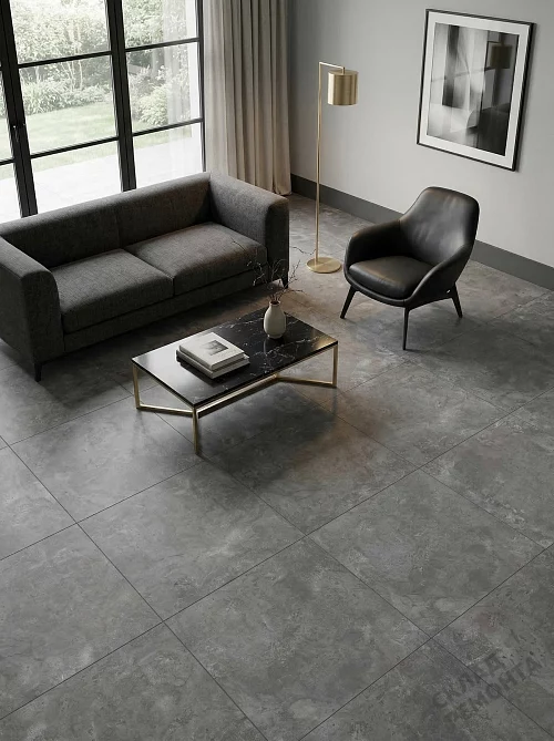 Фото Керамогранит матовый Alma Ceramica Урбан GFU04URB70R (шугар-эффект) серый 600*600*9 – купить в Красноярске: цена, описание, фото. Интернет-магазин 1