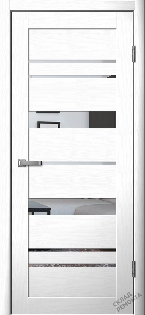 Фото Дверь FlyDoors Ла Стелла 283 макиато, экошпон, зеркало – купить в Красноярске: цена, описание, фото. Интернет-магазин. 1