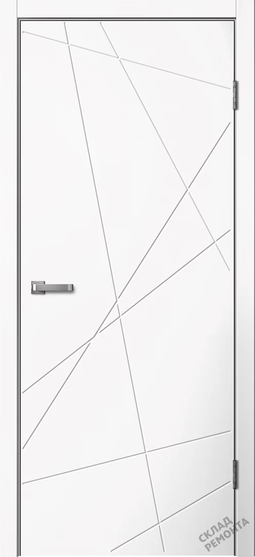 Фото Дверь FlyDoors Лайн LN01 белый, ПВХ, без стекла – купить в Красноярске: цена, описание, фото. Интернет-магазин. 1