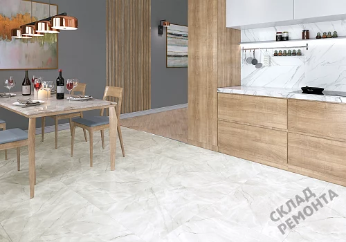 Фото Керамогранит лаппатированный Alma Ceramica Ларедо GFU04LRD70L светло-серый 600*600*9 – купить в Красноярске: цена, описание, фото. Интернет-магазин 2
