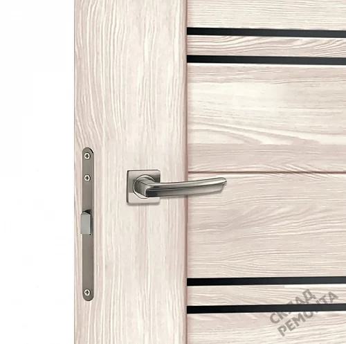 Фото Дверь VellDoris Икс-лайн 4 клен крем, экошпон, черное стекло – купить в Красноярске: цена, описание, фото. Интернет-магазин. 5