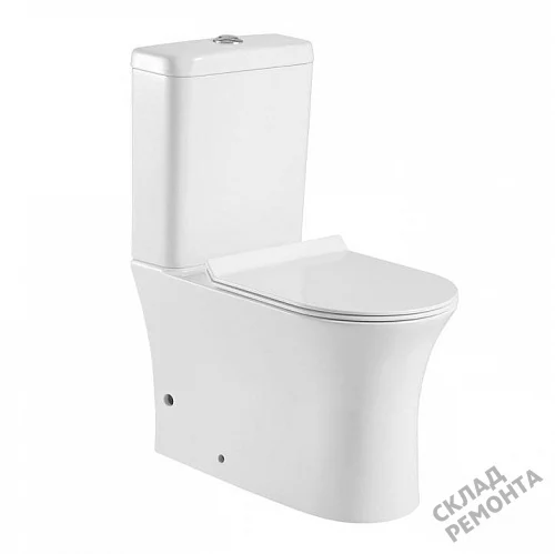 Фото Унитаз напольный Aquanet Roll-C 210764 безободковый купить в Красноярске: цена, описание, фото. Интернет-магазин 1