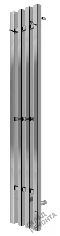 Фото Полотенцесушитель электрический Terminus Кватро 30х30 1200*210 I-образный нержавеющая сталь купить в Красноярске: цена, описание, фото. Интернет-магазин 2