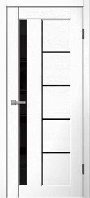 Дверь FlyDoors Статус ST03 сноу софт, ПВХ, черное стекло