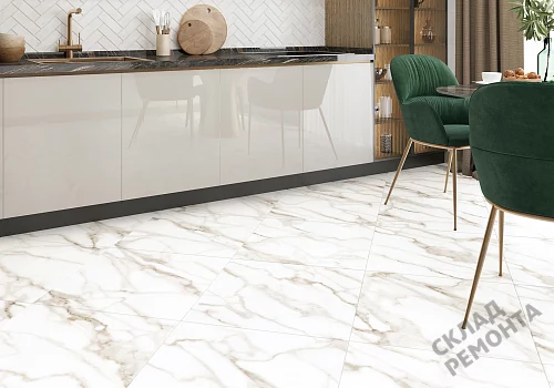 Фото Керамогранит матовый Alma Ceramica Гранада GFU6060GRD04R белый 600*600*9 – купить в Красноярске: цена, описание, фото. Интернет-магазин 5