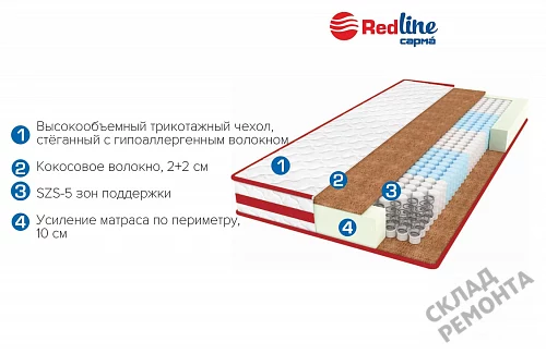 Фото Матрас с независимым пружинным блоком Сарма Рэд 6 – купить в Красноярске: цена, описание, фото. Интернет-магазин 2