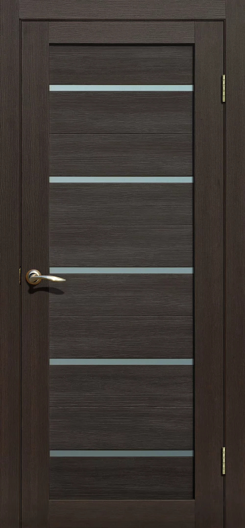 Фото Дверь FlyDoors Ла Стелла 206 дуб мокко, экошпон, матовое стекло – купить в Красноярске: цена, описание, фото. Интернет-магазин. 1