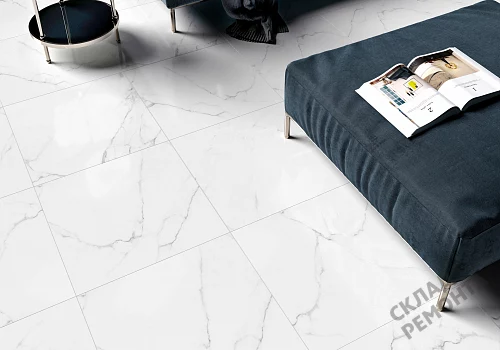 Фото Керамогранит матовый Alma Ceramica Каррара GFU04CRR00R светло-серый 600*600*9 – купить в Красноярске: цена, описание, фото. Интернет-магазин 3