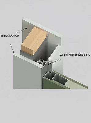Дверной короб Albero 7102 под отделку серебро 2450*44*44 мм