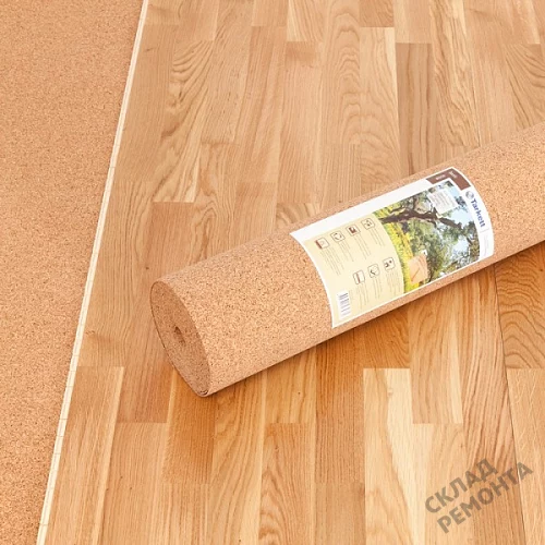 Фото Подложка рулонная Amorim пробковая, GO4CORK NATURE 2-5 мм под ламинат и паркет бежевая – купить в Красноярске: цена, описание, фото. Интернет-магазин 6