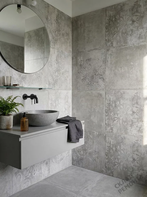 Фото Керамогранит матовый Alma Ceramica Тотем GFU6060TTM27R серый 600*600*9 – купить в Красноярске: цена, описание, фото. Интернет-магазин 1