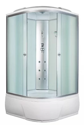 Душевая кабина Aquacubic 3205B fabric white высокий поддон угловая 120*120
