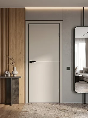 Дверь FlyDoors Тринити TR05 (алюм.кромка черная 4-х сторон.) айриш, ПЭТ, без стекла