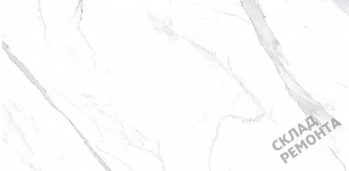 Фото Керамогранит матовый Steppe Ceramics Statuario White белый 600*1200*10 – купить в Красноярске: цена, описание, фото. Интернет-магазин 1