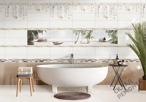 Фото Вставка Alma Ceramica Айленд DWA11ALD004 разноцветный 200*600 – купить в Красноярске: цена, описание, фото. Интернет-магазин 2