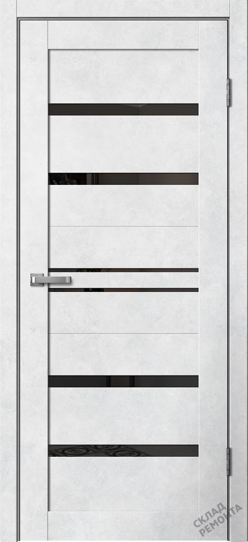 Фото Дверь FlyDoors Барн B01 бетон светлый, ПВХ, черное стекло – купить в Красноярске: цена, описание, фото. Интернет-магазин. 2
