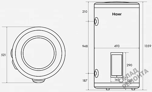 Фото Водонагреватель накопительный Haier FCD-JTLD150, 150 л – купить в Красноярске: цена, описание, фото. Интернет-магазин 6