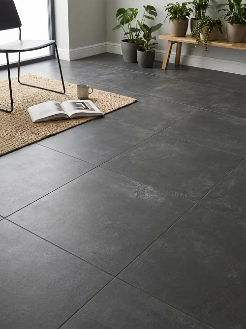 Фото Керамогранит матовый Alma Ceramica Тотем GFU6060TTM20R черный 600*600*9 – купить в Красноярске: цена, описание, фото. Интернет-магазин 1