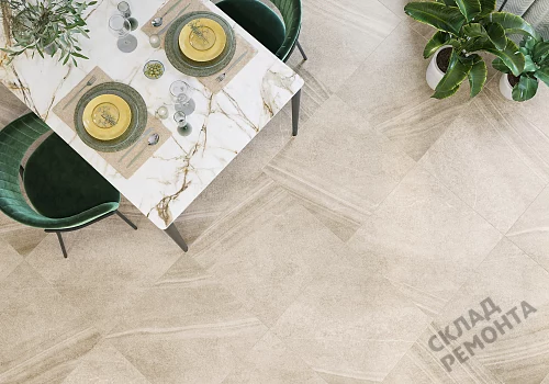 Фото Керамогранит матовый Alma Ceramica Олса GFU04OLS40R бежевый 600*600*9 – купить в Красноярске: цена, описание, фото. Интернет-магазин 2