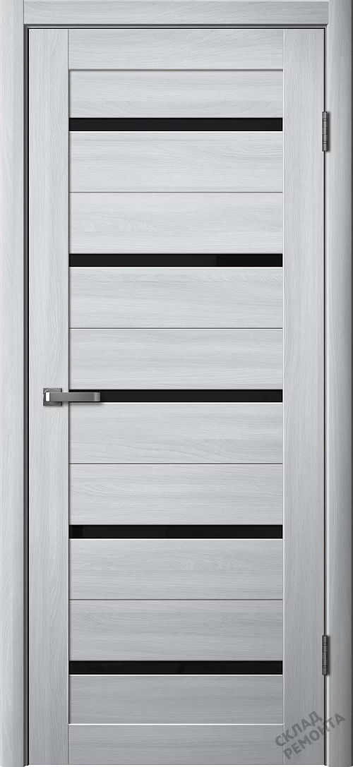 Фото Дверь FlyDoors Ла Стелла 206 ясень пепельный, экошпон, черное стекло – купить в Красноярске: цена, описание, фото. Интернет-магазин. 1